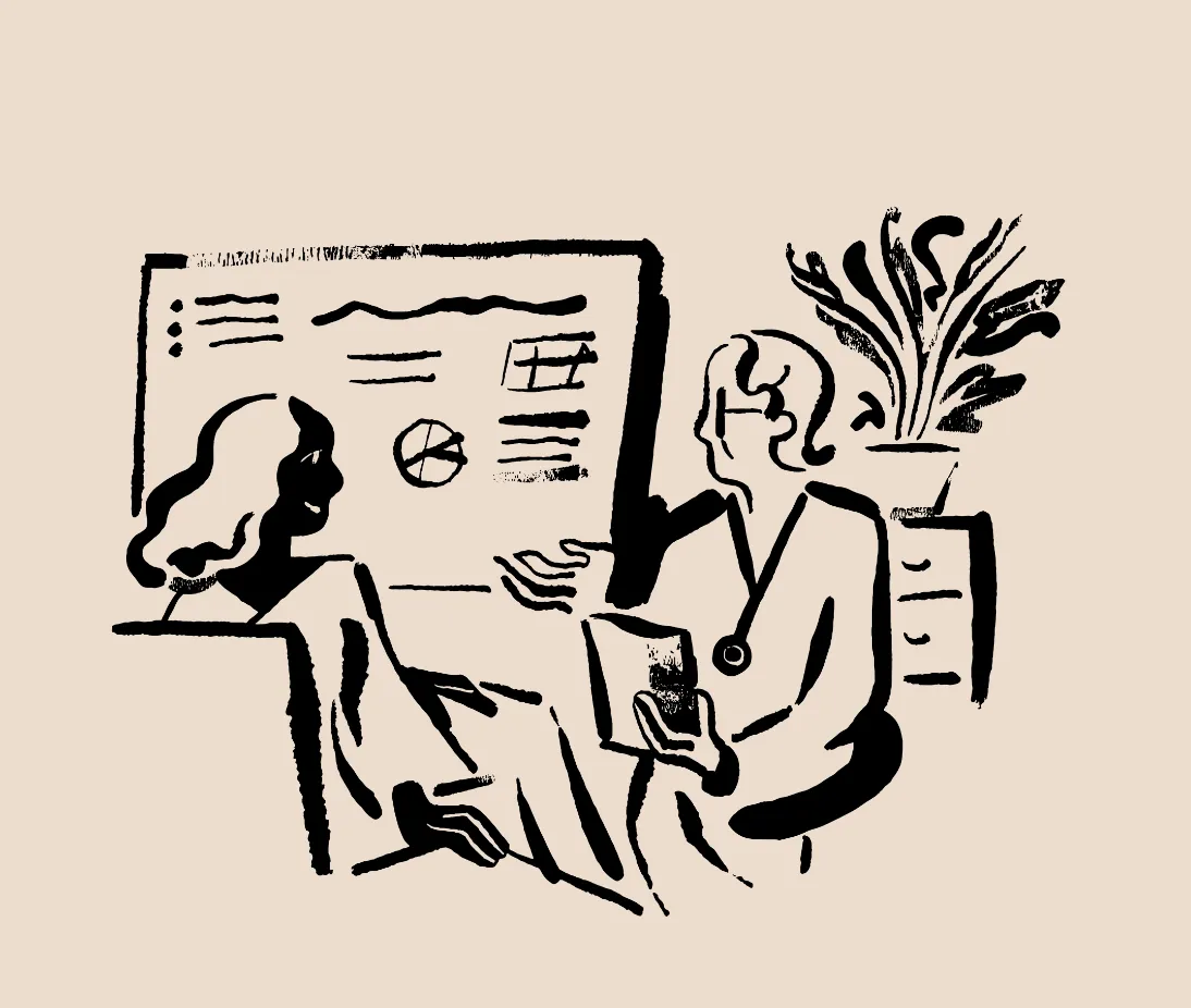 Illustration of a a therapy session