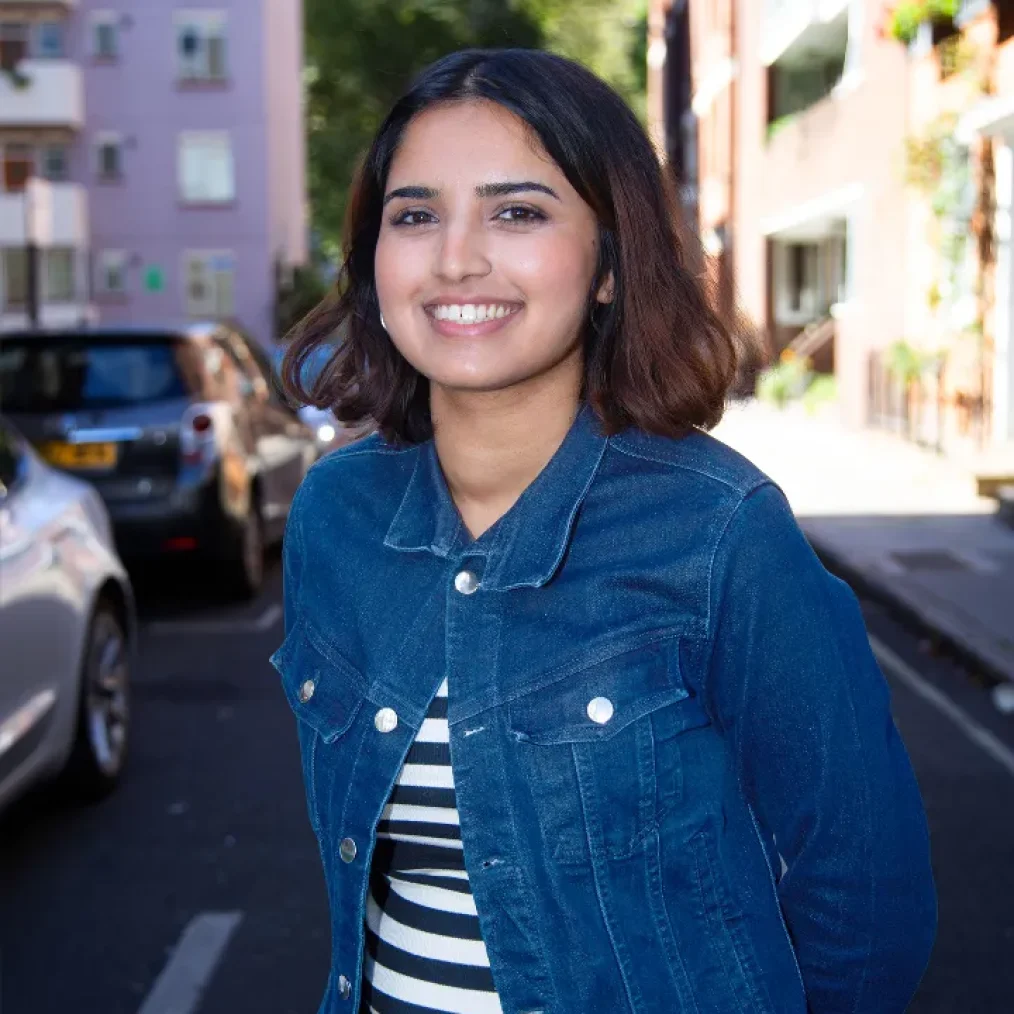 Crowd DNA team member portrait on a city street